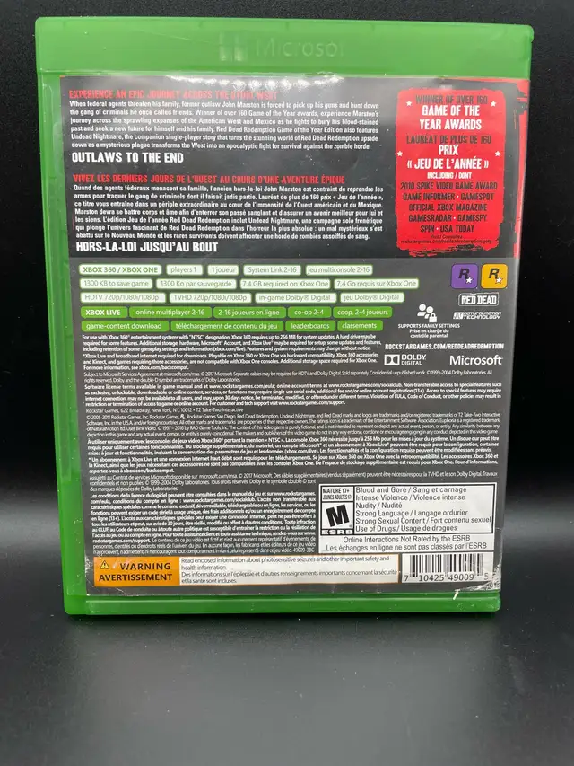 XBOX ONE RED DEAD REDEMPTION GOTY - Photo 2