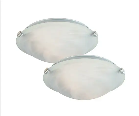 12-In Brushed Nickel Contemporary Incandescent Flush mount w/LED - Photo 2