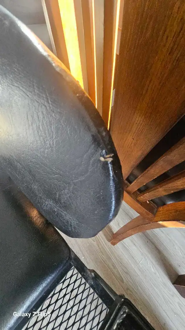 Table banc téléphone vintage en fer - Photo 6