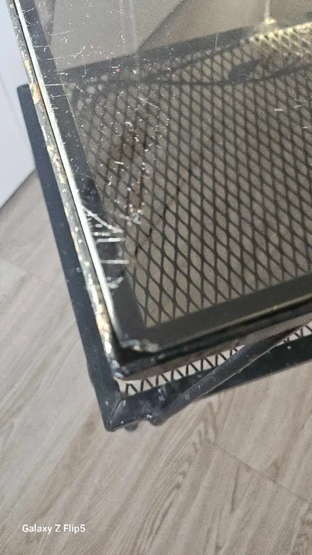 Table banc téléphone vintage en fer - Photo 9