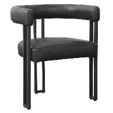 Scarlet Dining/Lounge Chair, Set of 2 in Black PU and Black