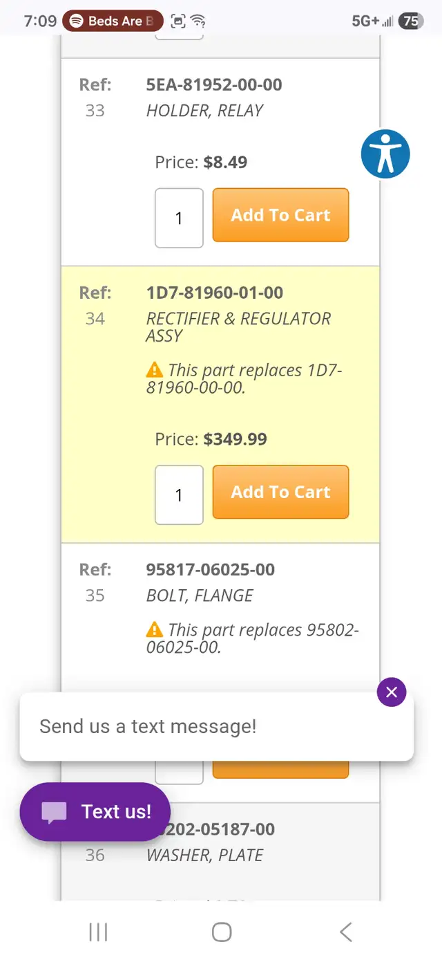 2007-2008 Yamaha R1 1D7-81960-01-00RECTIFIER & REGULATOR ASSY - Photo 3