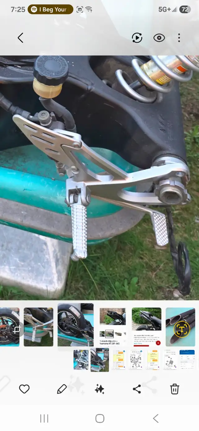 2007 Yamaha R1 Riders Foot Pegs Brackets Gear Shifter Rear Sets - Photo 7