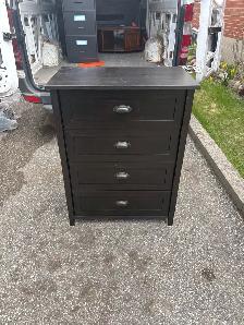 Free delivery used Dark Wood 4-Drawer Dresser
