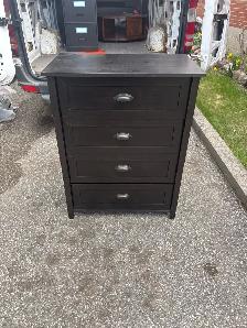 Free delivery used Dark Wood 4-Drawer Dresser - Photo 4
