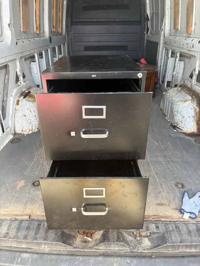 Free delivery used Black 2-Drawer Filing Cabinet - Photo 5