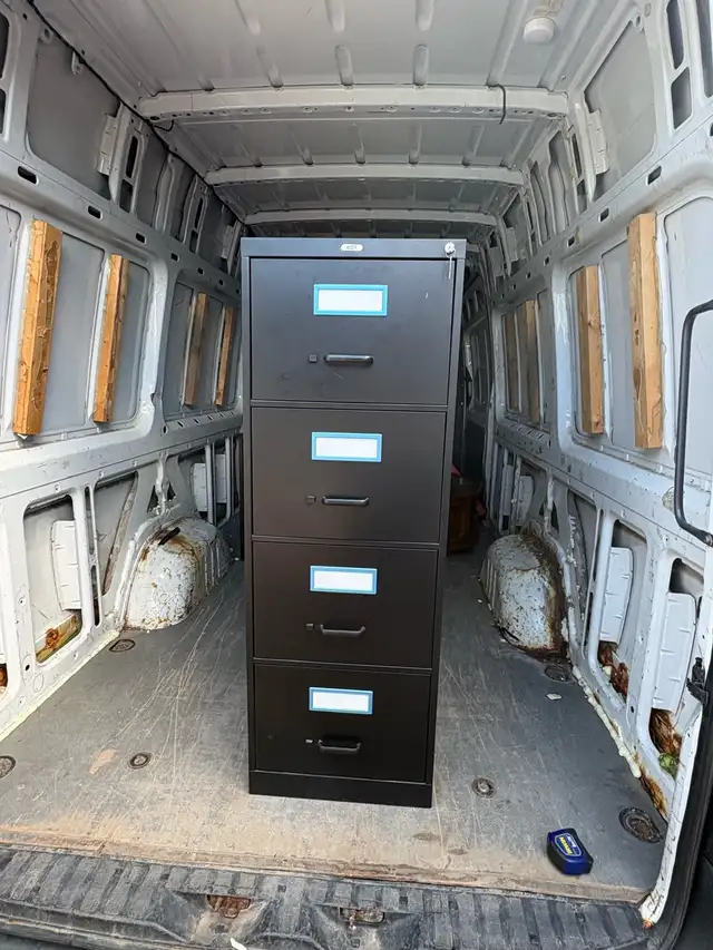 Free delivery used Black 4-Drawer Metal Filing Cabinet