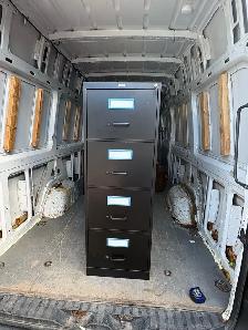 Free delivery used Black 4-Drawer Metal Filing Cabinet