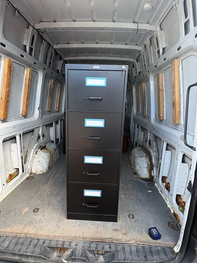 Free delivery used Black 4-Drawer Metal Filing Cabinet - Photo 2