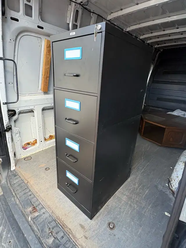 Free delivery used Black 4-Drawer Metal Filing Cabinet - Photo 5