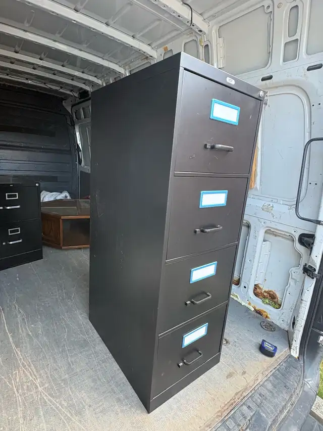 Free delivery used Black 4-Drawer Metal Filing Cabinet - Photo 6