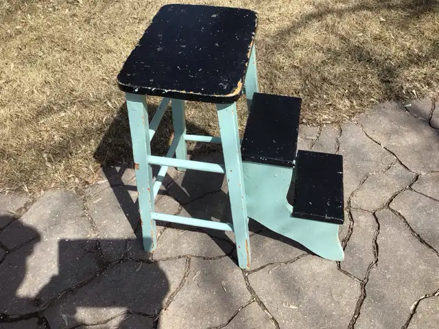 Vintage Farmhouse or Library step stool 1940’s-50’s - Photo 4