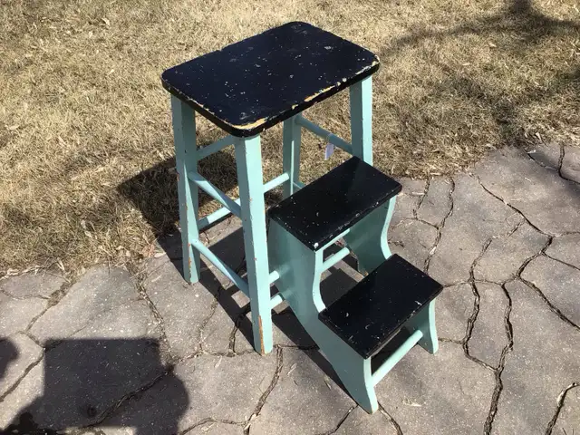 Vintage Farmhouse or Library step stool 1940’s-50’s - Photo 5