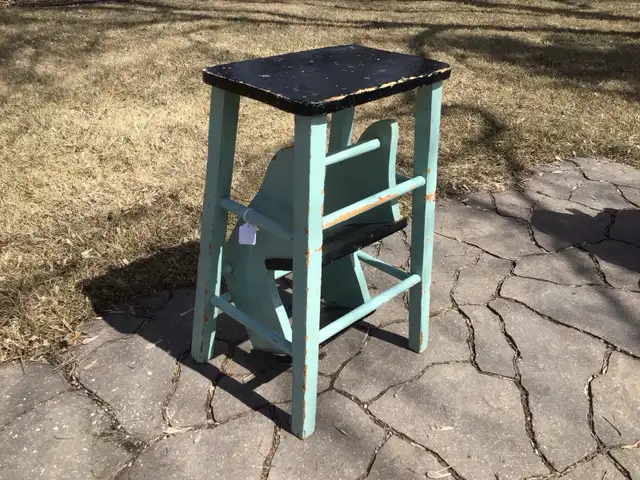 Vintage Farmhouse or Library step stool 1940’s-50’s - Photo 6