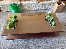Free delivery used Rectangular Coffee Table with Glass Top