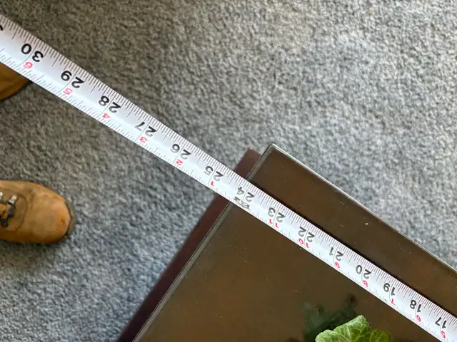 Free delivery used Rectangular Coffee Table with Glass Top - Photo 6