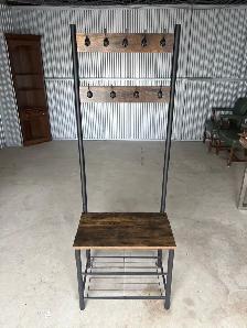 Free delivery used Entryway Hall Tree with Bench and Shoe Rack - Photo 2