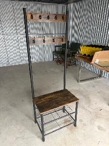 Free delivery used Entryway Hall Tree with Bench and Shoe Rack - Photo 3