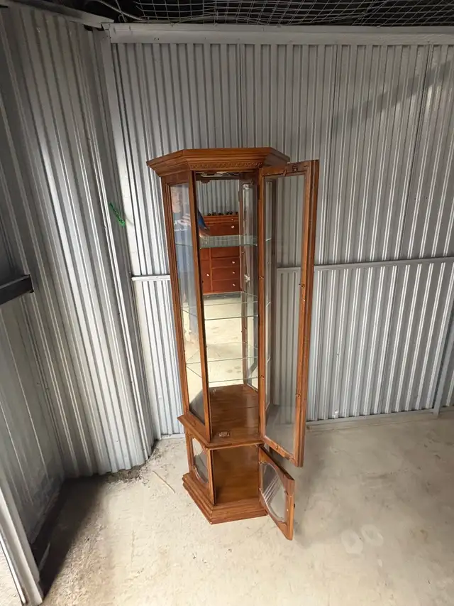 Free delivery used curio Glass Display Cabinet - Photo 8