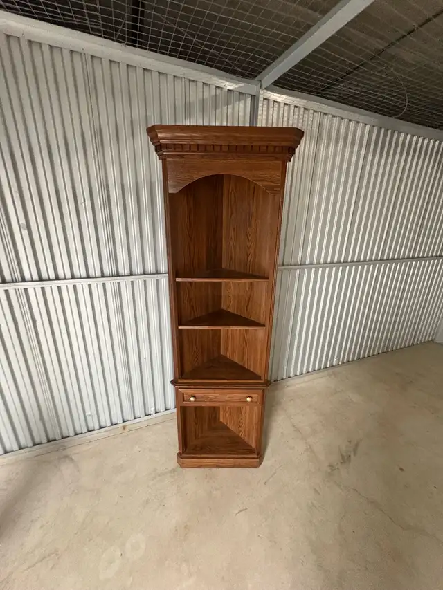Free delivery used Wooden Corner Shelf Unit - Photo 2