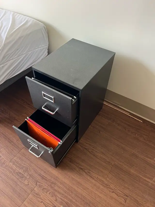 Free delivery used Black 2-Drawer Filing Cabinet - Photo 6