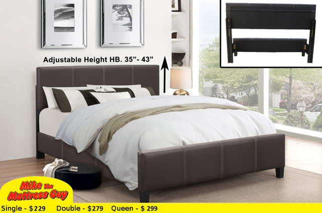 FAUX LEATHER PLATFORM BEDS