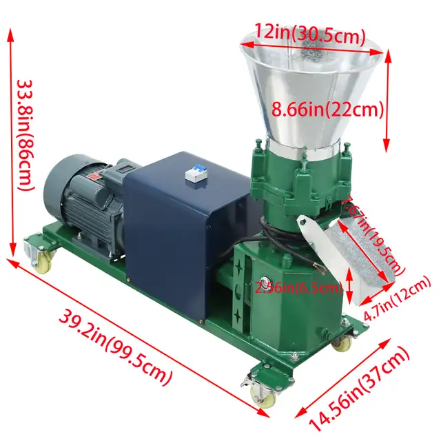 8MM Chicken Feed Pellet Mill Granulator Four Rollers 239254 - Photo 6