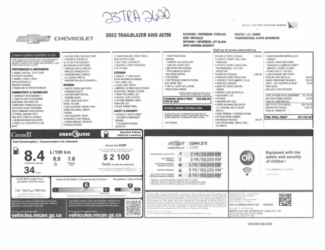 Chevrolet TrailBlazer Activ Awd Cuir Toit 2023 a vendre - Photo 9