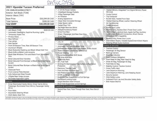 Hyundai Tucson Preferred Awd Mags 2021 à vendre - Photo 13