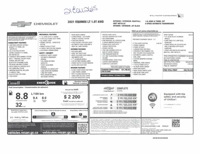 Chevrolet Equinox Lt True North Sport 2021 a vendre - Photo 10