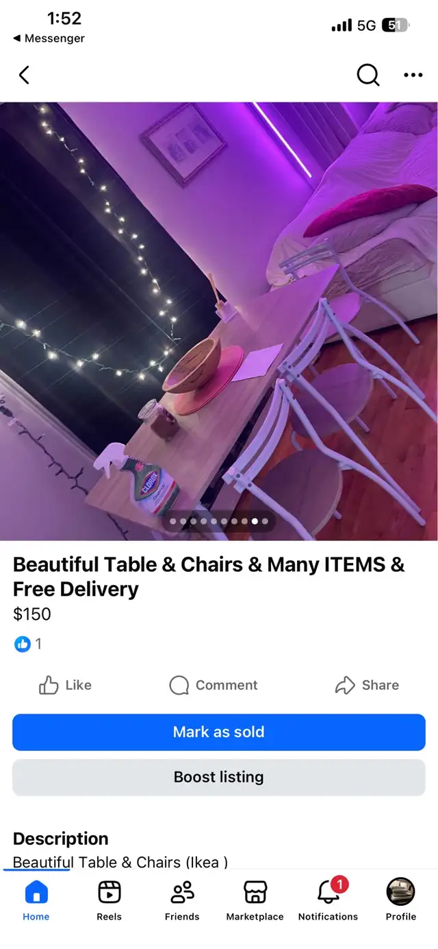 Beautiful IKEA Table & Chairs & FREE DELIVERY - Photo 5