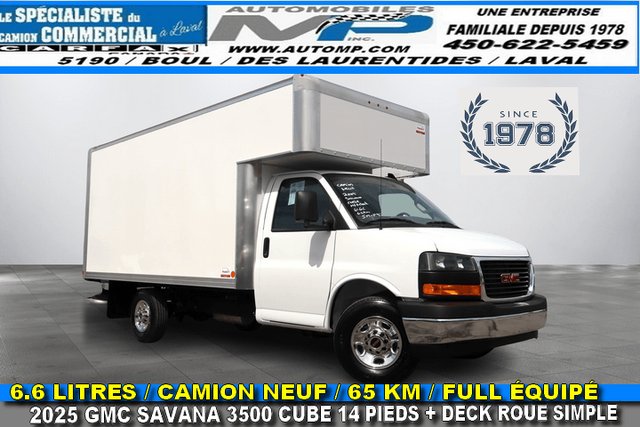 GMC Savana Cargo CUBE 14 PIEDS   DECK 6.6 LITRES / CAMION NEUF /