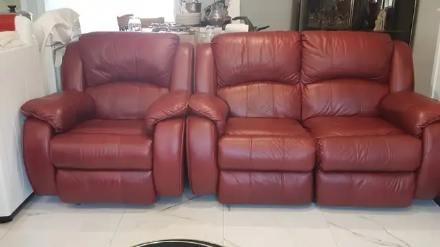 Sofa cuir/leather sofa. - Photo 2