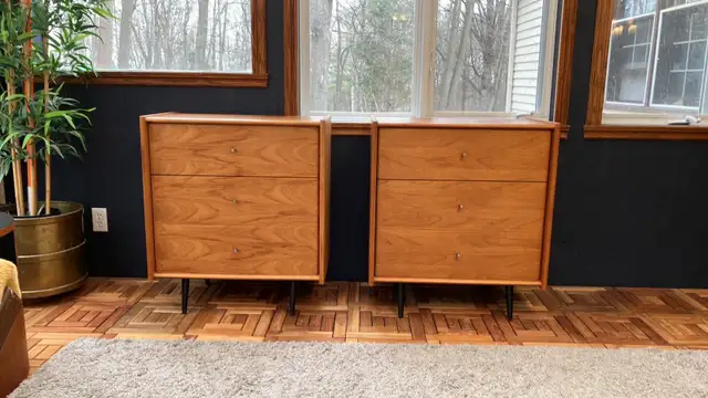 Mid century. Lampe de banquier / TEAK TECK. Crédence, buffet, co - Photo 6