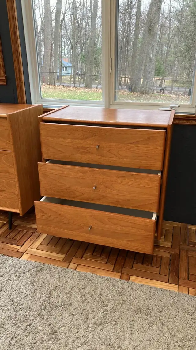 Mid century. Lampe de banquier / TEAK TECK. Crédence, buffet, co - Photo 7