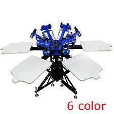 6 Color 6 Station Screen Printing Machine with Fix Board 006438