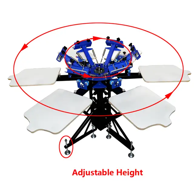 6 Color 6 Station Screen Printing Machine with Fix Board 006438 - Photo 8