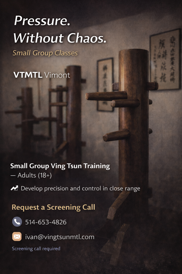 Entraînement Ving Tsun (petits groupes) - Adultes (18 )