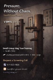 Entraînement Ving Tsun (petits groupes) - Adultes (18 )