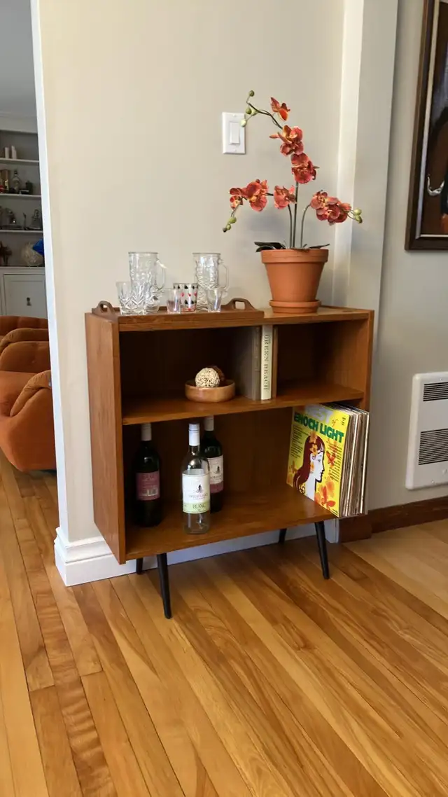 Mid century. TEAK TECK meubles. Buffet, bahut disques vinyles, b - Photo 2