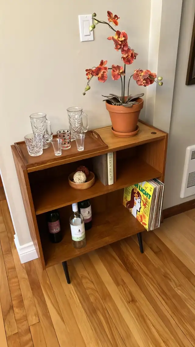 Mid century. TEAK TECK meubles. Buffet, bahut disques vinyles, b - Photo 3