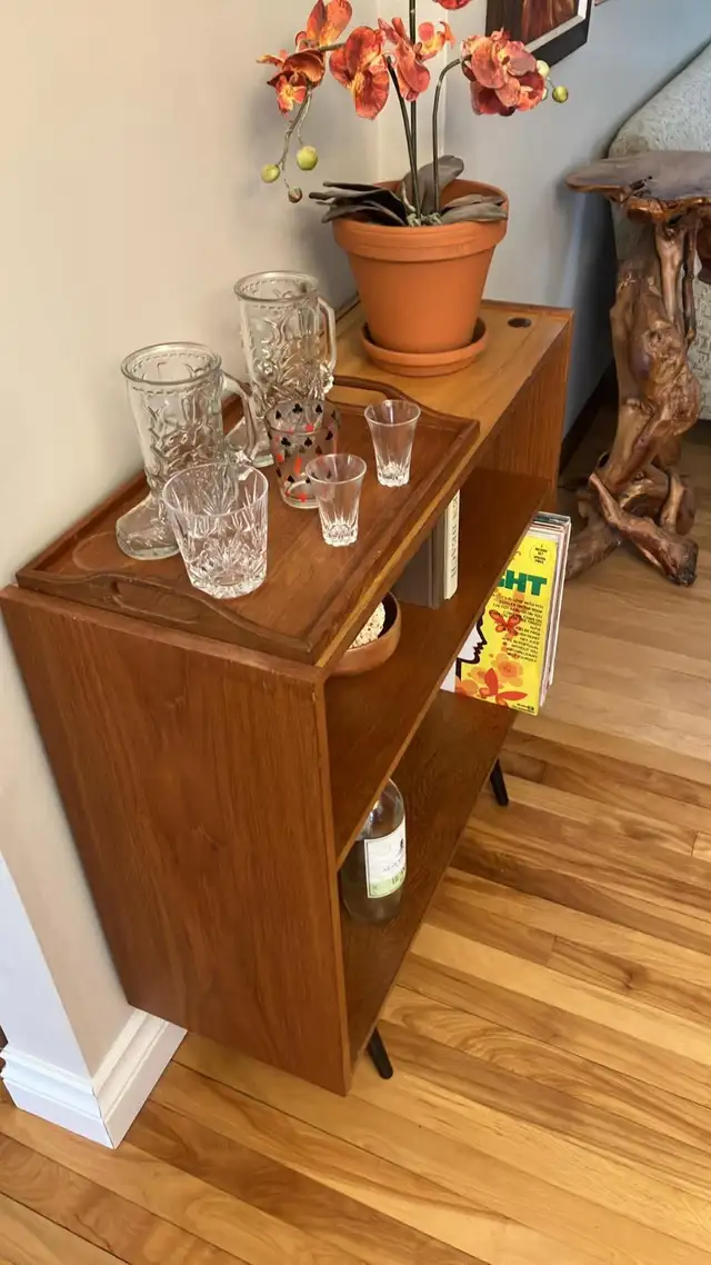 Mid century. TEAK TECK meubles. Buffet, bahut disques vinyles, b - Photo 4