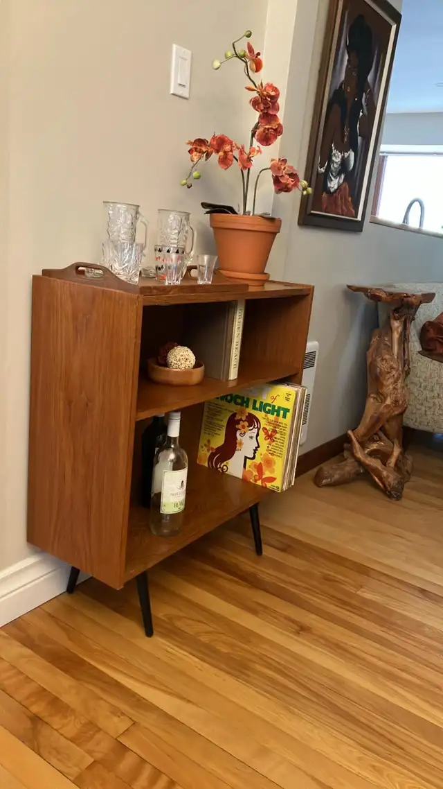 Mid century. TEAK TECK meubles. Buffet, bahut disques vinyles, b - Photo 9