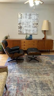 Mid century. Fauteuil style Eames chair / TEAK TECK Modular. Cré