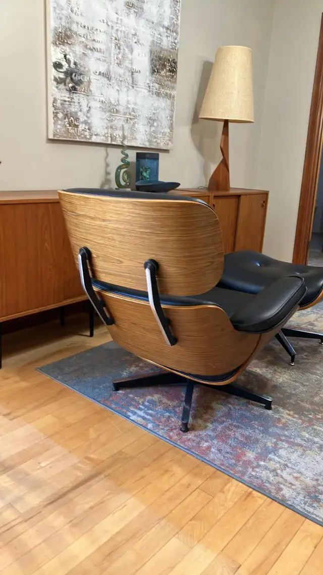 Mid century. Fauteuil style Eames chair / TEAK TECK Modular. Cré - Photo 3