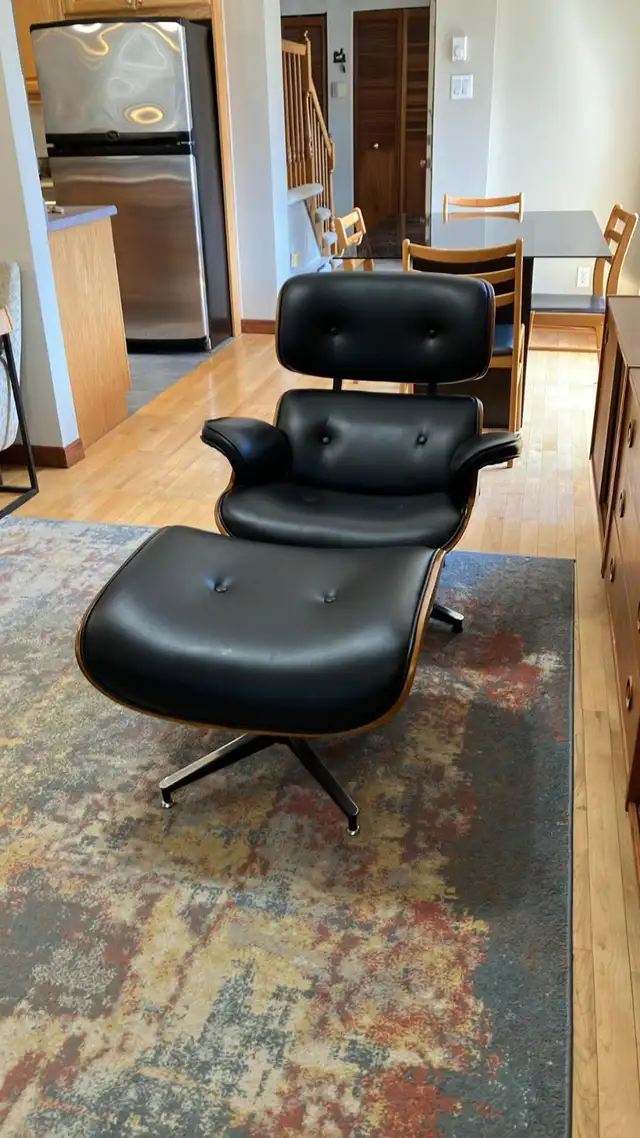 Mid century. Fauteuil style Eames chair / TEAK TECK Modular. Cré - Photo 9