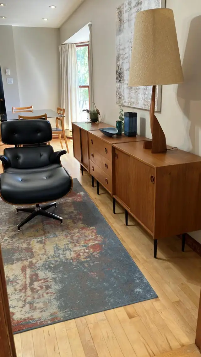 Mid century. Fauteuil style Eames chair / TEAK TECK Modular. Cré - Photo 10