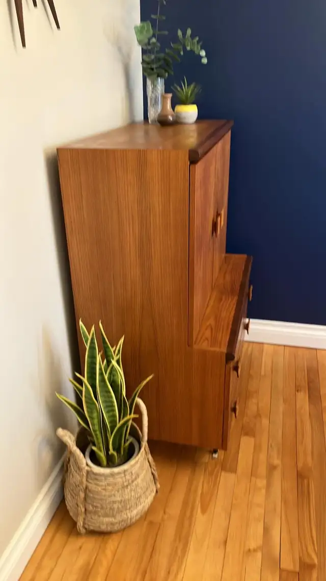 Mid century. TEAK TECK. Crédence, buffet disque vinyle, bar, sid - Photo 4