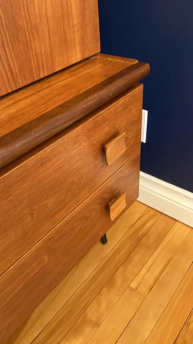 Mid century. TEAK TECK. Crédence, buffet disque vinyle, bar, sid - Photo 5