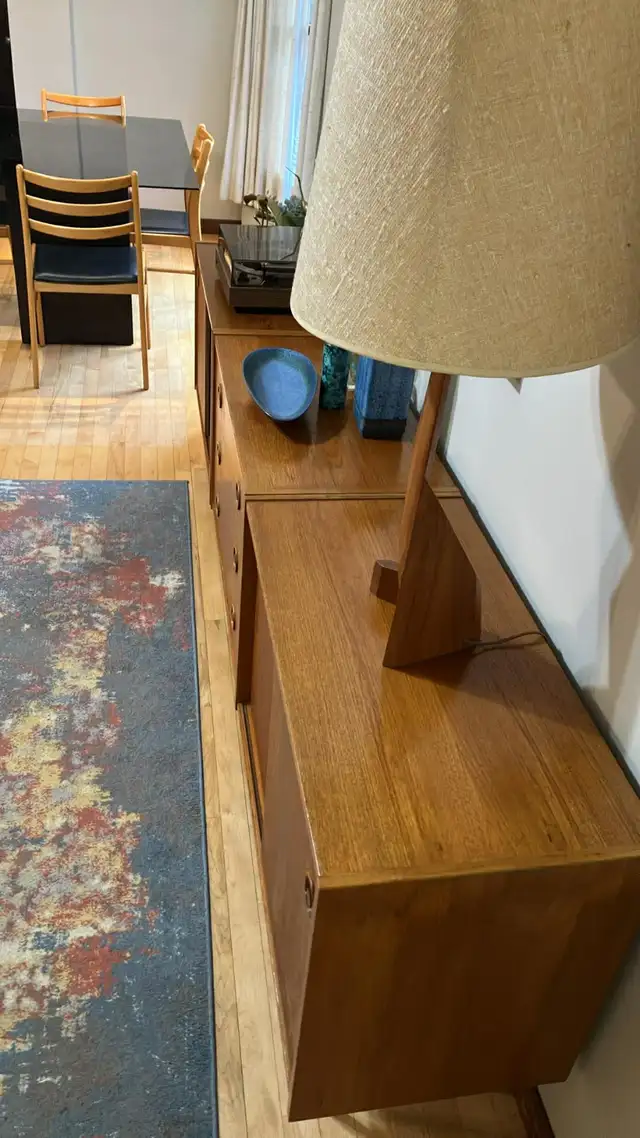 Mid century. TEAK TECK. Modulaire. Crédence, buffet, bahut disqu